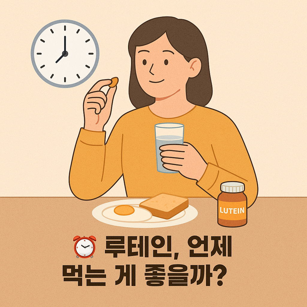 아침 루틴과 루테인 복용
