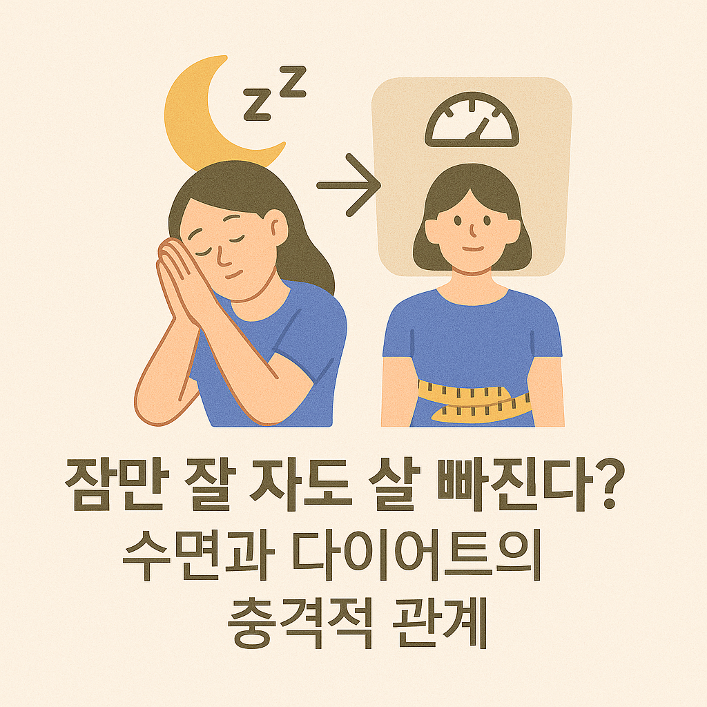 수면과 다이어트의 관계를 상징하는 이미지