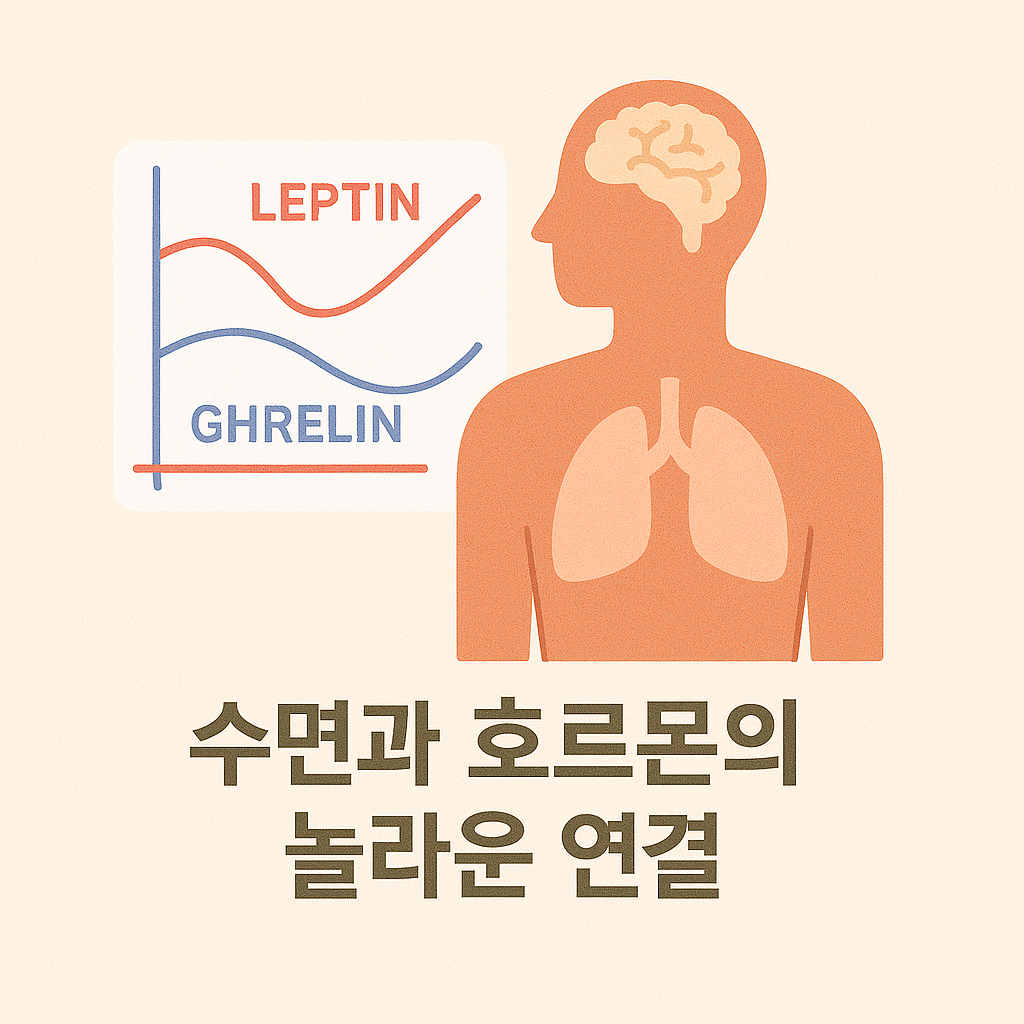 호르몬 그래프와 인체 이미지 - 다이어트에 영향을 주는 호르몬