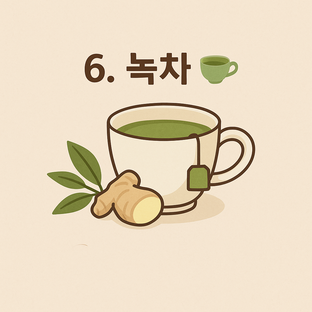 면역력과 항산화에 좋은 녹차 한 잔