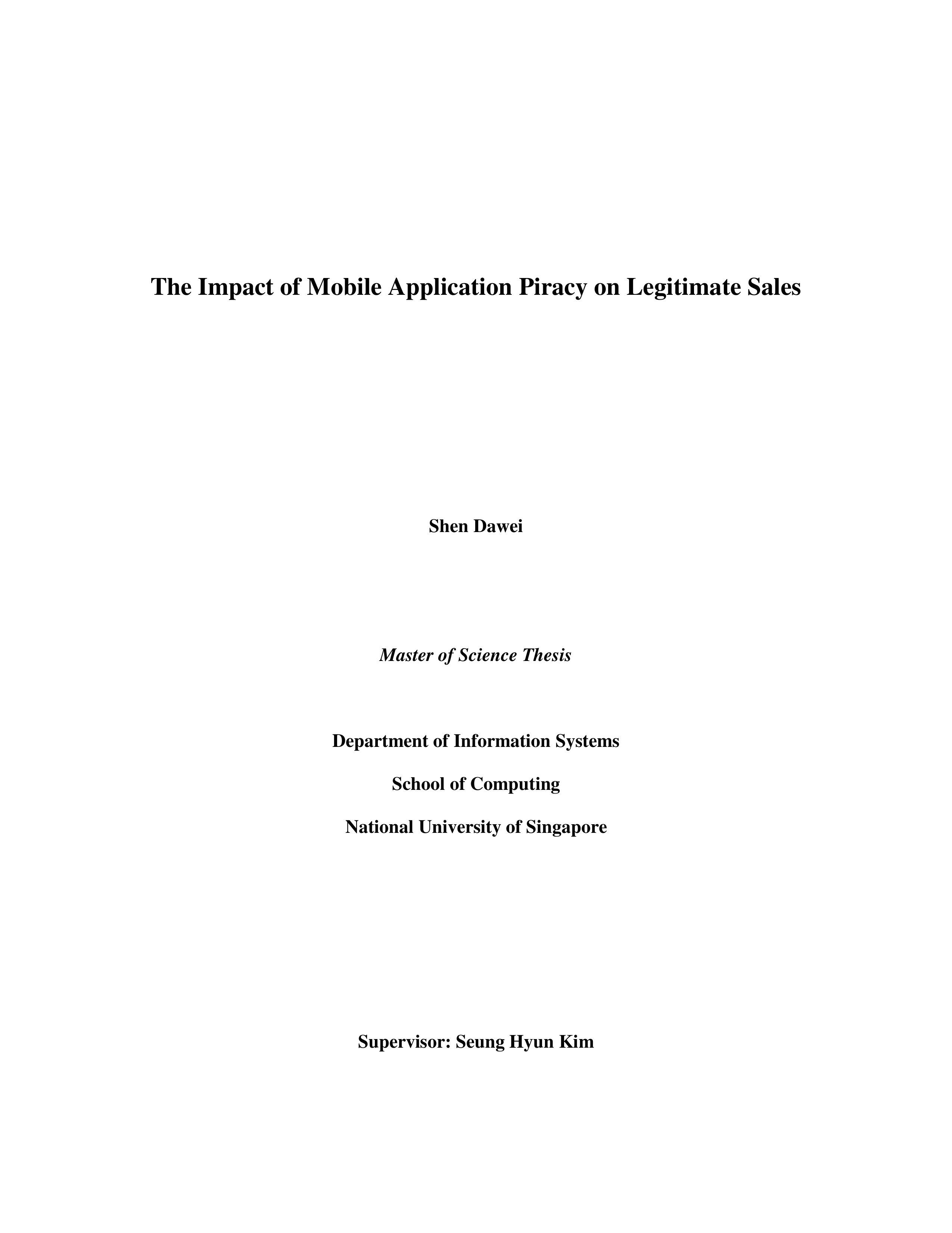 The impact of mobile application piracy on legitimate sales
