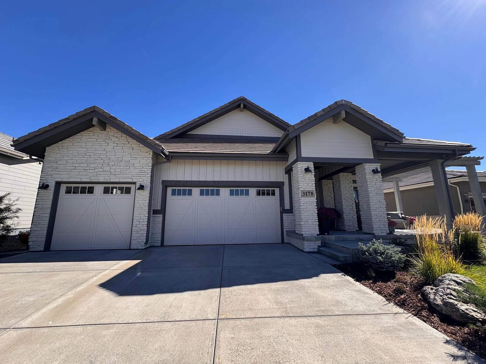 Exterior repaint of a home in Heron Lakes, Berthoud CO