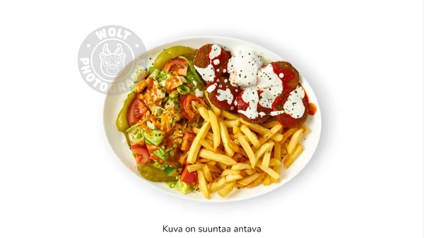 Falafel ranskalaisilla