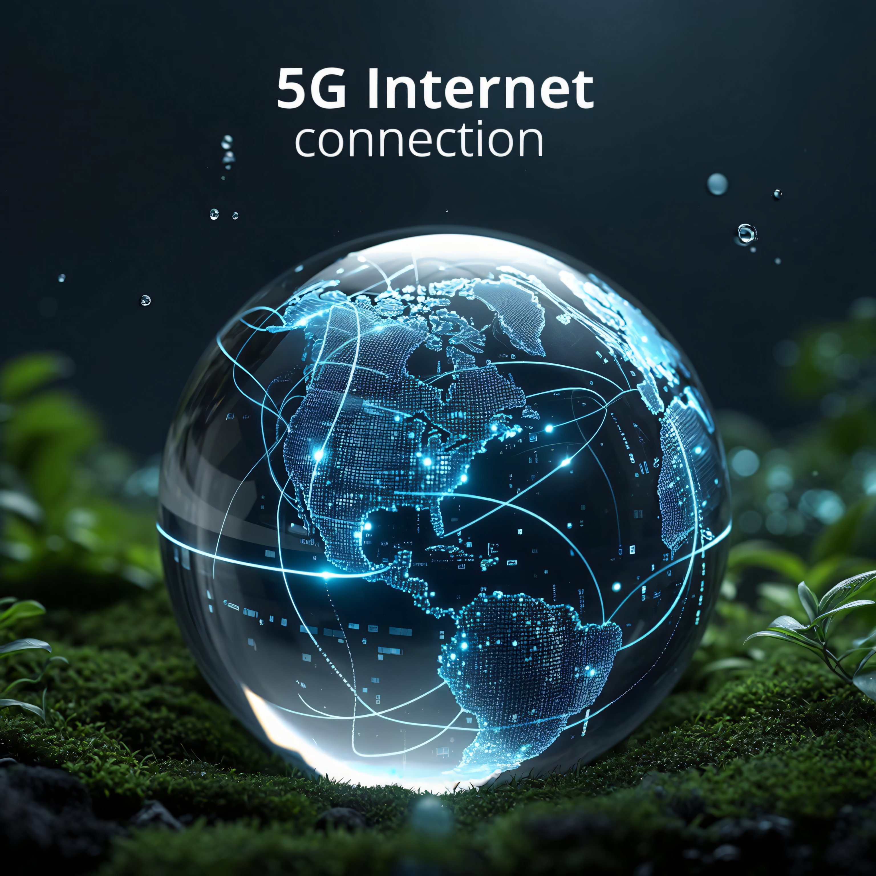 一张描绘5G技术如同生命之水,滋养着现代智慧城市中生活、工作和娱乐等各个方面的概念图。