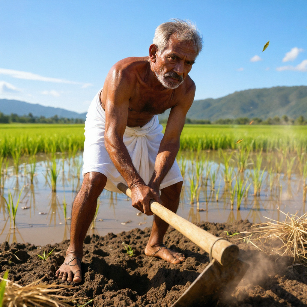Indian farmer generated by Flux.1 AI model