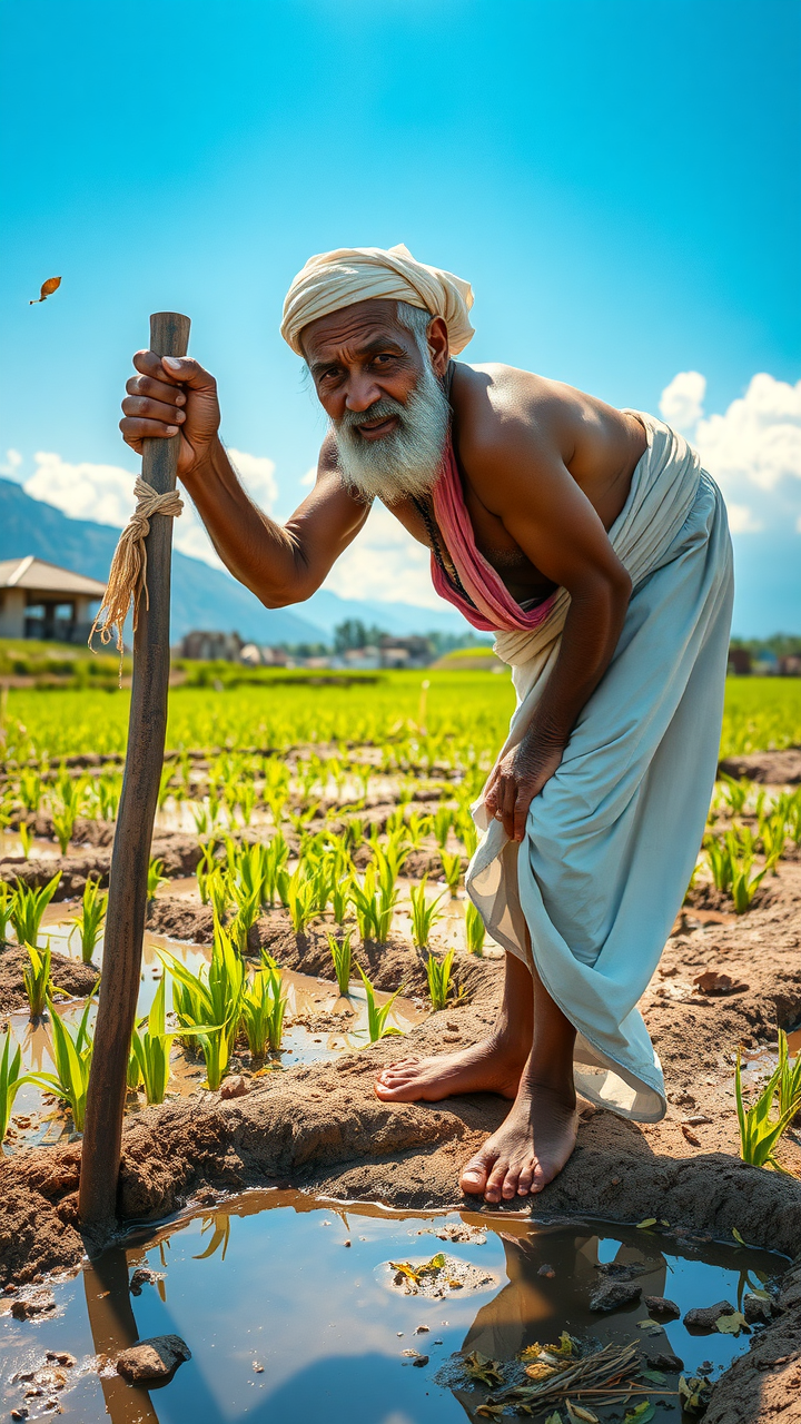 Indian farmer generated by ChatGPT 5
