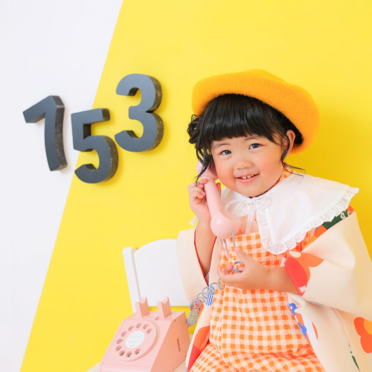 【枚方T-SITE店】オレンジがとっても似合う２歳の女の子の七五三撮影🧡🎶