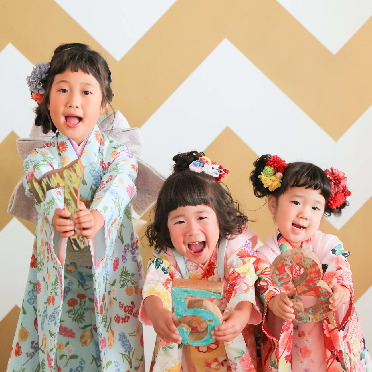 【堀江公園店】♡仲良し三姉妹の七五三撮影♡