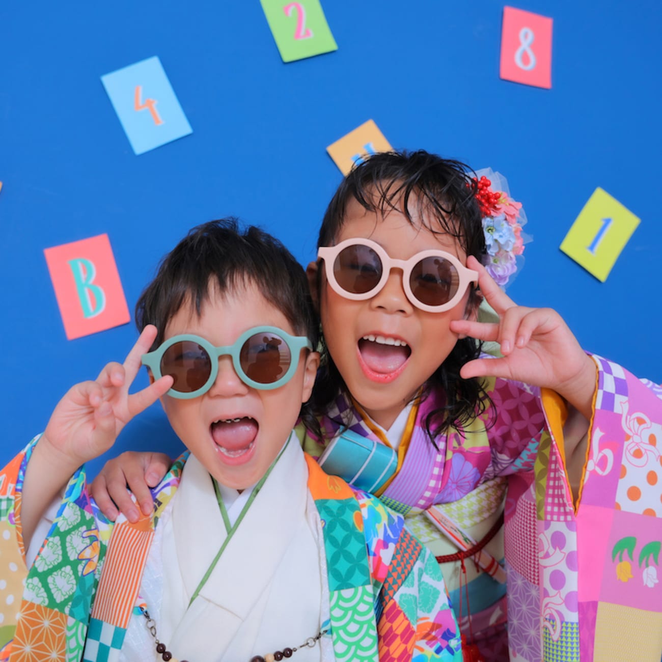 大人気のパッチワーク柄のお着物で💗