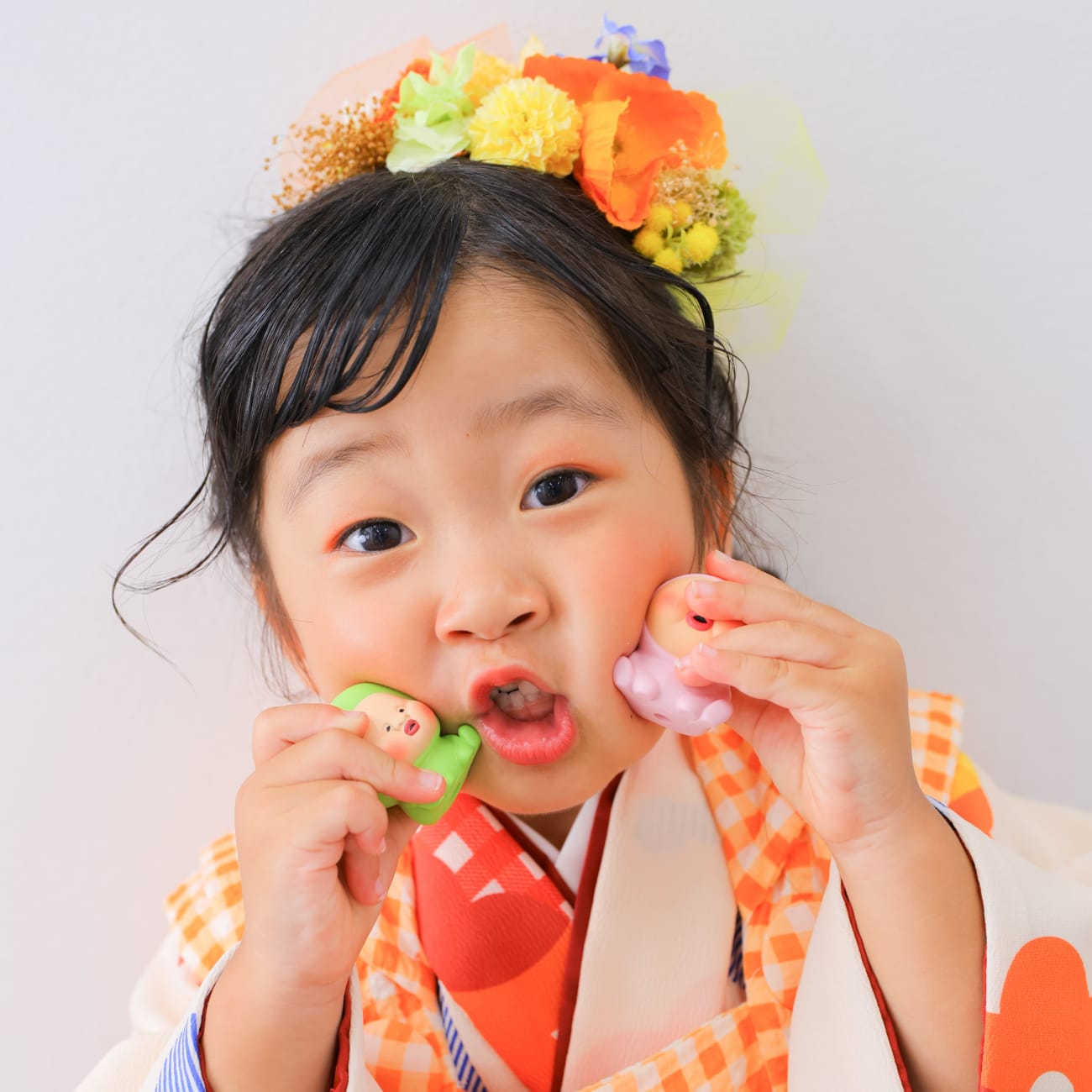 🧡💛【阪急西宮ガーデンズ店】こびとさんが大好きな可愛い3歳女の子の七五三💛🧡