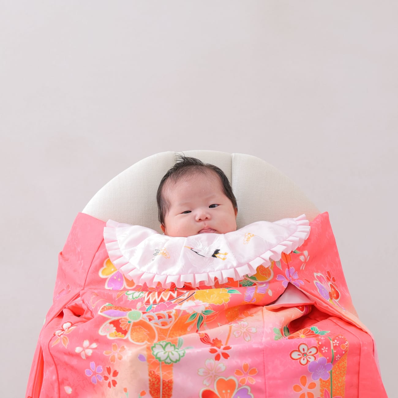 おねえちゃんと一緒に頑張りました🌸お宮参りフォト