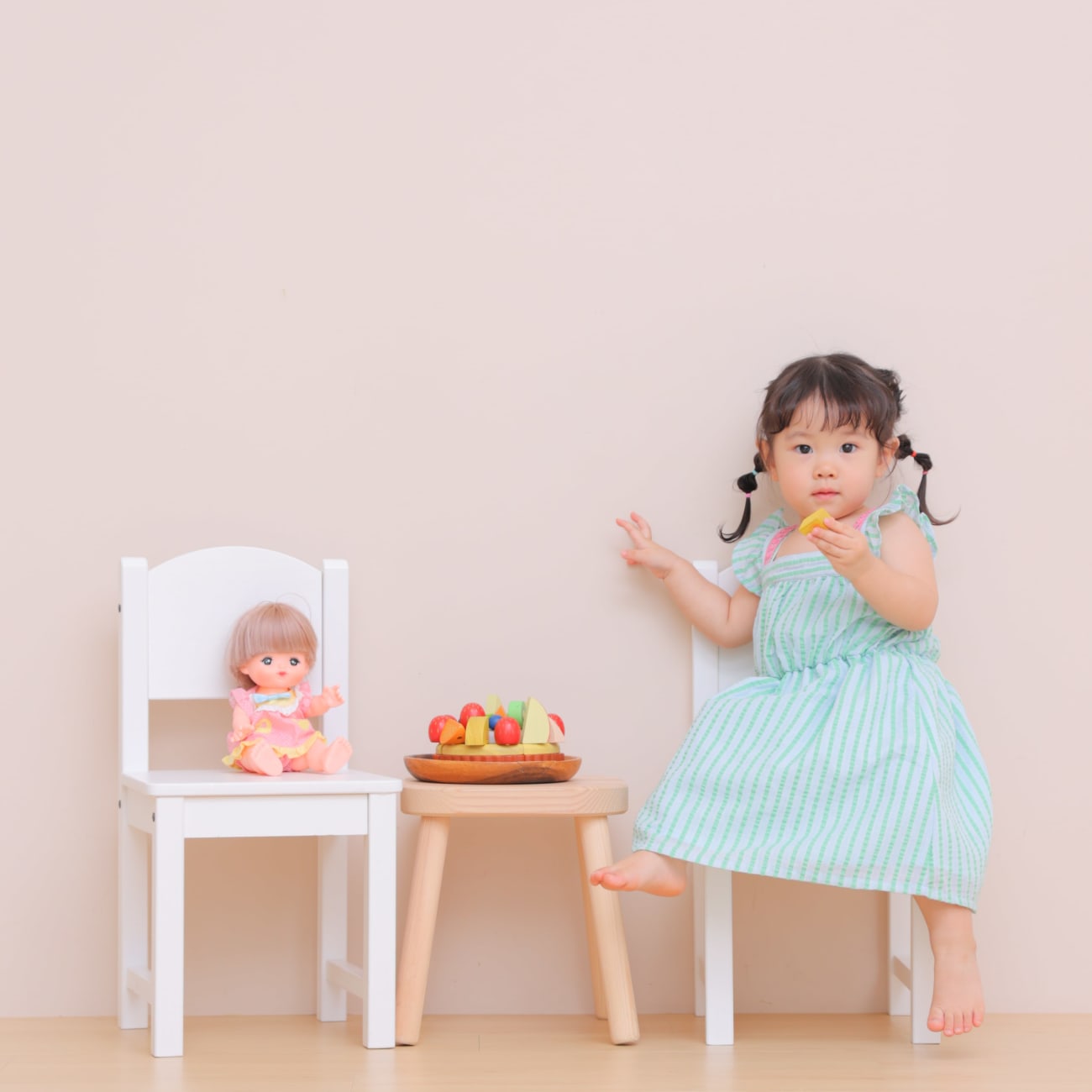 【枚方T-SITE店】ヘアメイクを可愛くした2歳女の子のバースデー🩵🎂