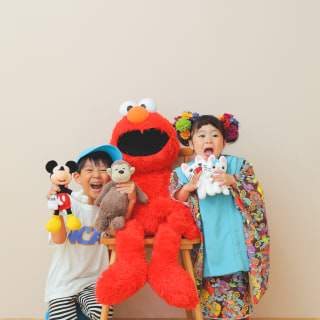 七五三撮影　七五三前撮り　３歳女の子　３歳七五三　オリジナル着物