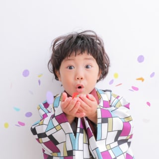 七五三　記念写真　コンフェッティ　キッズフォトハウス　HAPISTA