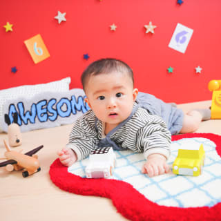 家族写真 可愛い 赤ちゃん バースデー ハーフバースデー