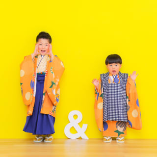 七五三　兄弟　5歳　3歳