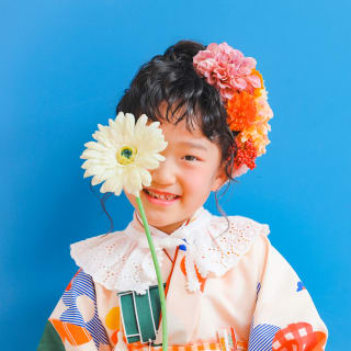 七五三　記念写真　お花　キッズフォトハウス　HAPISTA