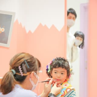 七五三　記念写真　女の子　家族写真　キッズフォトハウス　HAPISTA