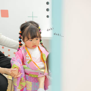 七五三　七五三撮影　753　753撮影　3歳女の子　キッズフォトスタジオ　大阪フォトスタジオ
