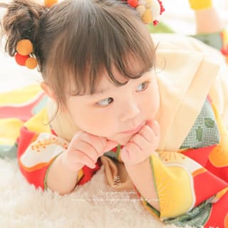 七五三　記念写真　女の子　カラフル　キッズフォトハウス　HAPISTA