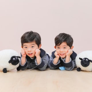 七五三　記念写真　男の子　羊　キッズフォトハウス　HAPISTA