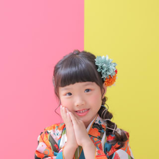 七五三　7歳女の子　着物　キッズフォトスタジオ　ハピスタ