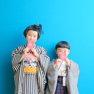 七五三　記念写真　姉弟フォト　キッズフォトハウス　HAPISTA