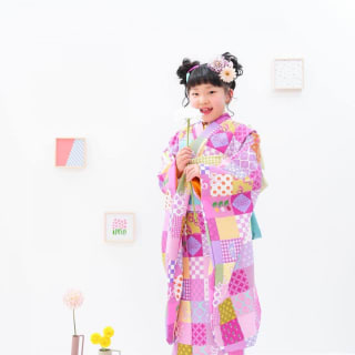 七五三　記念写真　7才女の子　キッズフォトハウス　HAPISTA