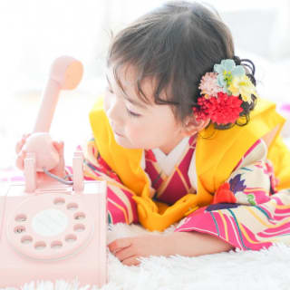 七五三　記念写真　3才女の子　キッズフォトハウス　HAPISTA