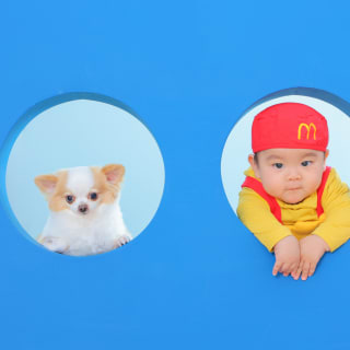 1歳男の子　1歳誕生日　ペット撮影　犬