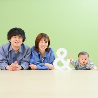 家族写真 可愛い 赤ちゃん バースデー ハーフバースデー