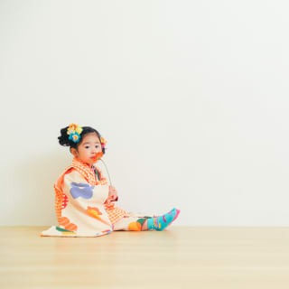 七五三前撮り　家族写真　３歳女の子