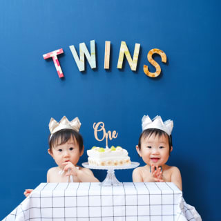 1歳男の子　双子　1歳誕生日