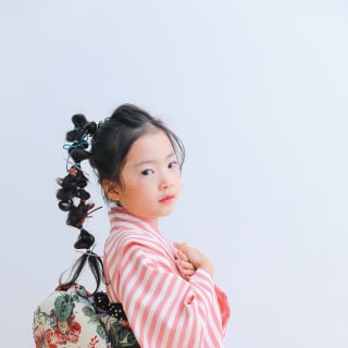 七五三　記念写真　7才女の子　キッズフォトハウス　HAPISTA
