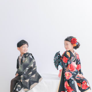 七五三　兄弟撮影　可愛い　キッズ写真 　ハピスタ