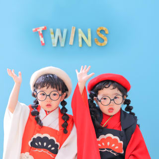 3歳女の子　753 七五三　双子