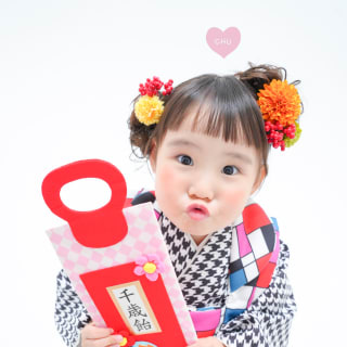 七五三　七五三撮影　753 753撮影　3歳女の子　女の子着物　　キッズフォトスタジオ　フォトスタジオ　大阪フォトスタジオ　堺市フォトスタジオ　オリジナル着物　ハピスタ　ハピスタオリジナル
