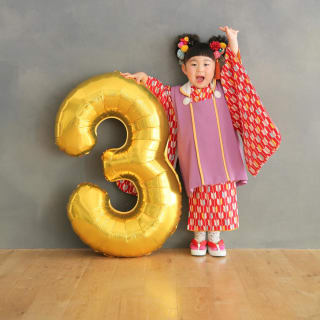 七五三　記念写真　3才女の子　キッズフォトハウス　HAPISTA