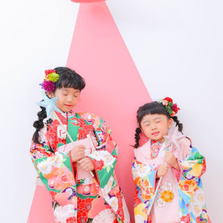 七五三　姉妹　7歳　3歳