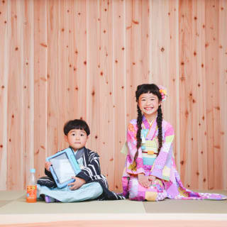 七五三　七五三撮影　753 753撮影　7歳女の子　3歳男の子　男の子着物　女の子着物　キッズフォトスタジオ　フォトスタジオ　大阪フォトスタジオ　堺市フォトスタジオ　兄弟　兄弟撮影　