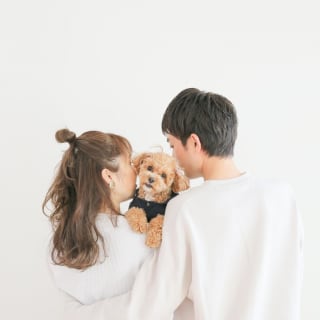 ファミリー　家族写真　わんちゃん　フォトスタジオ　ハピスタ