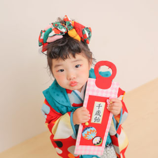 七五三　七五三撮影　753　753撮影　3歳女の子　キッズフォトスタジオ　大阪フォトスタジオ