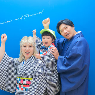 3歳女の子　753 七五三　家族写真