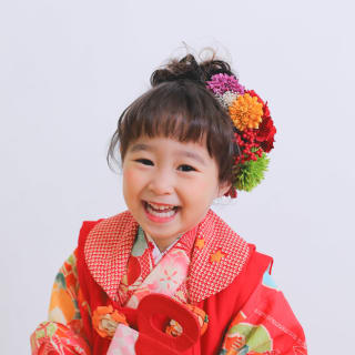 七五三前撮り　家族写真　３歳女の子