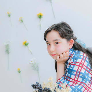 七五三　７歳女の子　可愛い　カラフル　キッズフォトスタジオ　ハピスタ