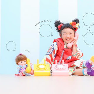 七五三　記念写真　3才女の子　キッズフォトハウス　HAPISTA