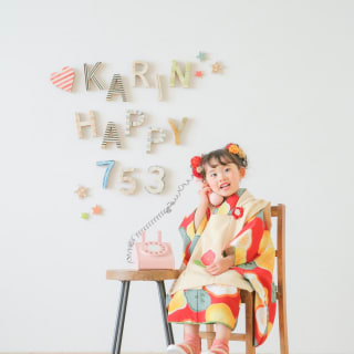 七五三　記念写真　3才女の子　キッズフォトハウス　HAPISTA