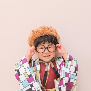七五三　記念写真　メガネ　キッズフォトハウス　HAPISTA