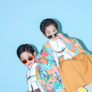 七五三　兄弟　記念撮影　キッズ写真 　ハピスタ