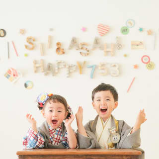 七五三　記念写真　兄妹フォト　キッズフォトハウス　HAPISTA